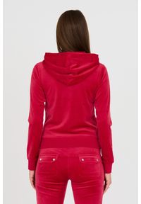 Juicy Couture - JUICY COUTURE Czerwone spodnie dresowe Del Ray Pocket Pant. Kolor: czerwony. Materiał: dresówka
