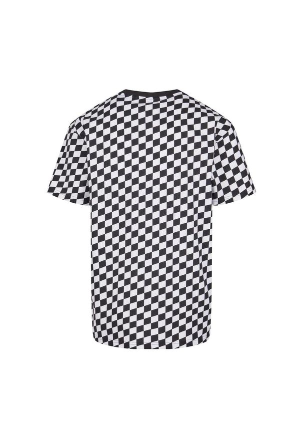 Urban Classics - T-shirt Męski W Kratkę Oversized. Kolor: biały, wielokolorowy, czarny. Wzór: kratka