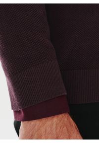 Pako Lorente - PAKO LORENTE – Bordowy sweter z wysoką stójką zapinaną na zamek. Typ kołnierza: kołnierzyk stójkowy. Kolor: czerwony, szary. Materiał: bawełna. Sezon: zima, jesień #3