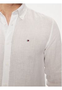 TOMMY HILFIGER - Tommy Hilfiger Koszula MW0MW34602 Biały Regular Fit. Kolor: biały. Materiał: len #5