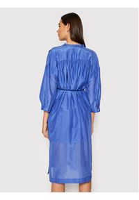 Marella Sukienka koszulowa Parodia 32211412 Niebieski Relaxed Fit. Kolor: niebieski. Materiał: bawełna. Typ sukienki: koszulowe