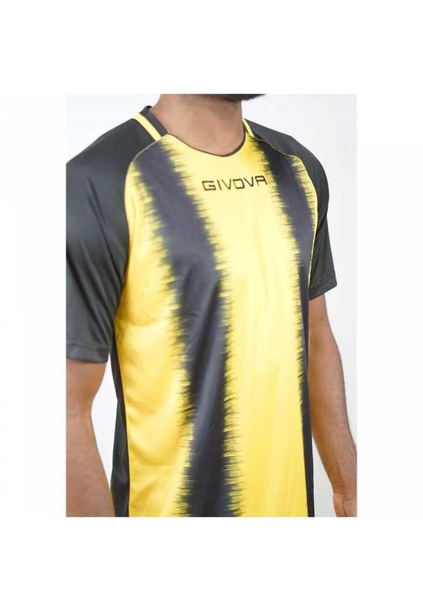 Givova Geel-Zwart Sport T-shirt Men L-oddech i lekki > to translate in Polish. Kolor: czarny, żółty, wielokolorowy. Sport: piłka nożna