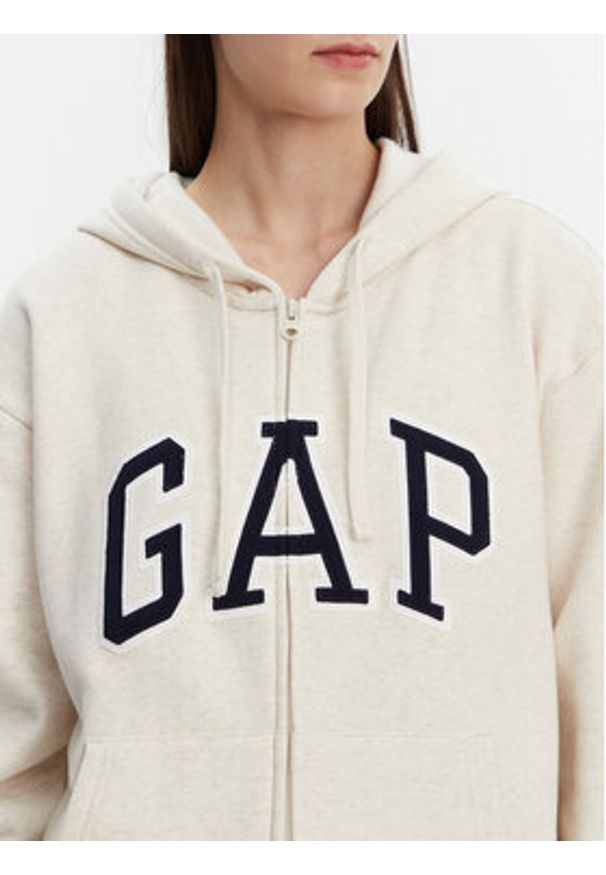 GAP - Gap Bluza 831200-03 Beżowy Relaxed Fit. Kolor: beżowy. Materiał: bawełna