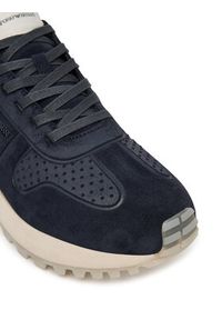 Emporio Armani Sneakersy EM003740 AF19728 ZB005 Granatowy. Kolor: niebieski. Materiał: skóra, zamsz #3