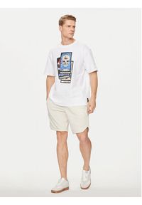 Puma T-Shirt Hoops Deck 624776 Biały Regular Fit. Kolor: biały. Materiał: bawełna #4