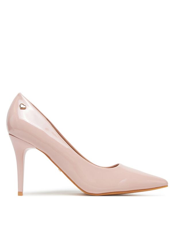 DeeZee Szpilki EZ-23-1 Różowy. Kolor: różowy. Materiał: skóra. Obcas: na szpilce