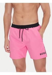 BOSS Szorty kąpielowe Starfish 50514429 Różowy Regular Fit. Kolor: różowy. Materiał: syntetyk