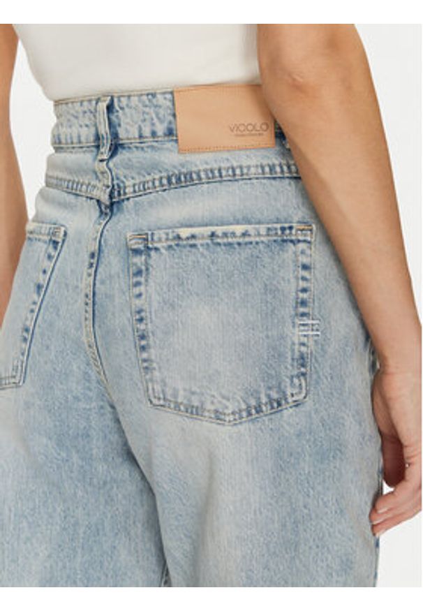ViCOLO Jeansy DD5126 Błękitny Boyfriend Fit. Kolor: niebieski