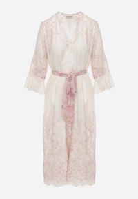 Born2be - Różowa Sukienka o Prostym Kroju z Falbankami i Haftem Wiązana w Talii Nadina. Okazja: na co dzień, na wesele, na ślub cywilny. Typ kołnierza: kołnierz z falbankami. Kolor: różowy. Materiał: jeans. Wzór: haft. Typ sukienki: proste. Styl: elegancki, klasyczny, casual #7