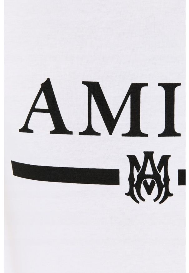 Amiri - AMIRI T-shirt męski biały z podkreślonym logo, Rozmiar XL. Kolor: biały