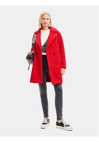Desigual Płaszcz przejściowy 23WWEW21 Czerwony Comfort Fit. Kolor: czerwony. Materiał: syntetyk