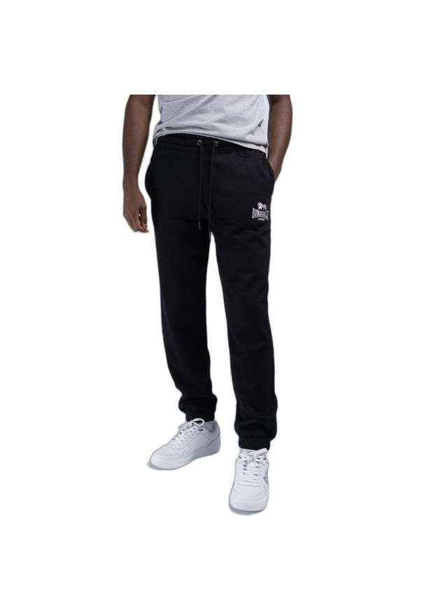 Spodnie do biegania Lonsdale Saintfield. Kolor: czarny, biały, wielokolorowy. Materiał: dresówka. Sport: fitness