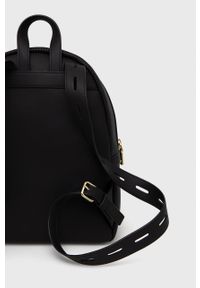 Love Moschino plecak damski kolor czarny mały gładki. Kolor: czarny. Wzór: gładki #2