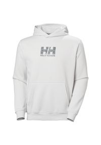 Bluza z kapturem Helly Hansen Fleece Graphic. Typ kołnierza: kaptur. Kolor: szary. Materiał: bawełna, poliester