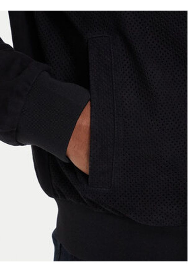 Karl Lagerfeld - KARL LAGERFELD Kurtka skórzana 555011 562411 Granatowy Regular Fit. Typ kołnierza: dekolt w karo. Kolor: niebieski. Materiał: skóra