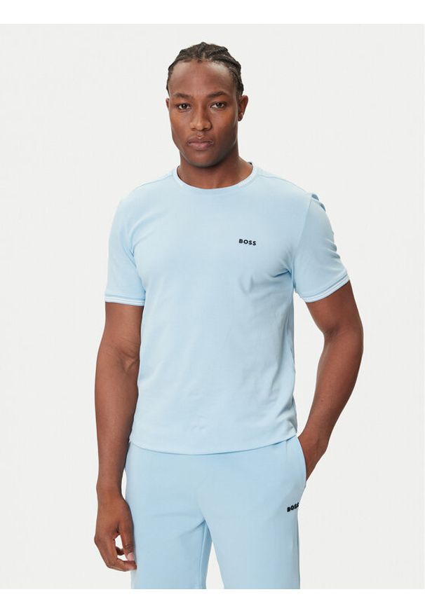 BOSS T-Shirt Taul 50521245 Błękitny Regular Fit. Kolor: niebieski. Materiał: bawełna