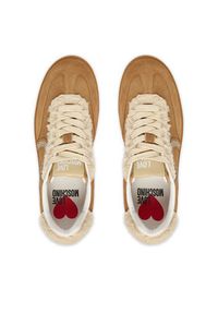 Love Moschino - LOVE MOSCHINO Sneakersy JA15402G0NIGY104 Beżowy. Kolor: beżowy. Materiał: skóra, zamsz #6