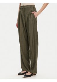 Marella Spodnie materiałowe Hull 2523136161 Khaki Loose Fit. Kolor: brązowy. Materiał: syntetyk