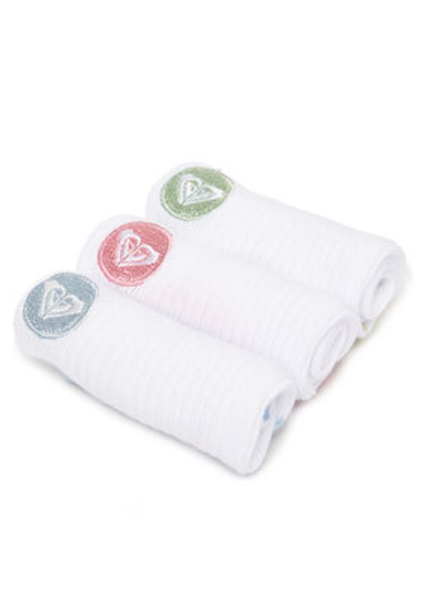 Roxy Skarpety AS_ROXY_04Z_SS25 (3-PACK) Biały. Kolor: biały. Materiał: bawełna, materiał