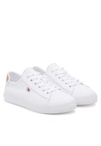 TOMMY HILFIGER - Tommy Hilfiger Sneakersy Vulc Canvas Lace Up Sneaker FW0FW08647 Biały. Kolor: biały. Materiał: materiał #3