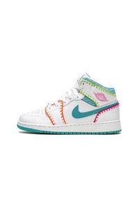 Buty do chodzenia dla dorosłych Air Jordan 1 Mid Multi Knit. Kolor: niebieski. Sport: turystyka piesza #1