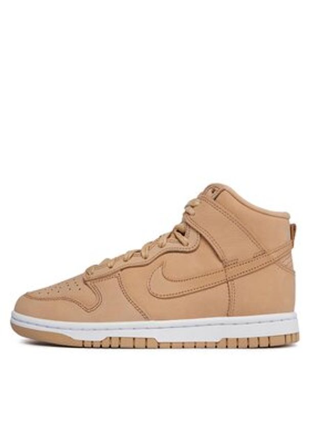 Nike Sneakersy Dunk High Prm Mf DX2044 Beżowy. Kolor: beżowy. Materiał: skóra