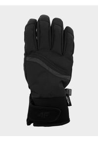 4f - Rękawice narciarskie damskie. Kolor: czarny. Materiał: materiał, syntetyk. Technologia: Thinsulate. Sezon: zima. Sport: narciarstwo #1