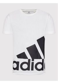 Adidas - adidas T-Shirt Essentials Giant Logo HE1829 Biały Relaxed Fit. Kolor: biały. Materiał: bawełna