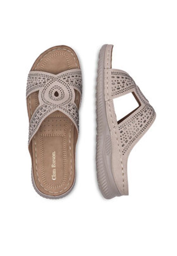 Clara Barson Klapki WYL05010-30 Beżowy. Kolor: beżowy. Materiał: syntetyk