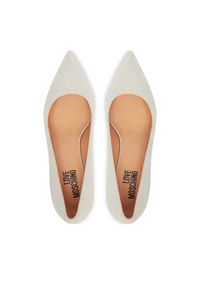 Love Moschino - LOVE MOSCHINO Czółenka JA10326G1OJA0110 Écru. Materiał: zamsz, skóra #6