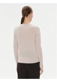 Calvin Klein Sweter K20K205777 Beżowy Regular Fit. Kolor: beżowy. Materiał: wełna