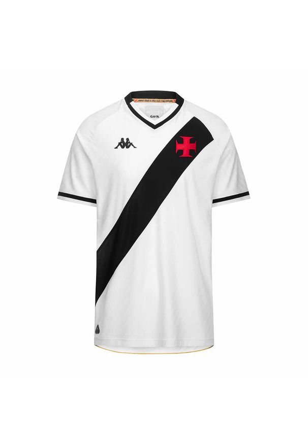 Kappa - Zewnętrzny strój Vasco da Gama 2025/26. Kolor: czarny, biały, wielokolorowy. Sport: piłka nożna