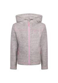 TRESPASS - Bluza Damska Shawna Fleece Z Pełnym Zamkiem Błyskawicznym. Kolor: różowy, biały, wielokolorowy. Sport: turystyka piesza