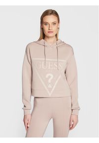 Guess Bluza New Alisa V2YQ08 K7UW2 Beżowy Relaxed Fit. Kolor: beżowy. Materiał: wiskoza