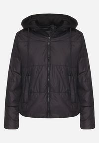 Born2be - Czarna Kurtka Pikowana z Materiałowym Kapturem Odpinanym Jasilea. Okazja: na co dzień. Kolor: czarny. Materiał: materiał. Styl: casual #5