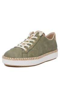 Rieker Sneakersy M2952-52 Khaki. Kolor: brązowy. Materiał: skóra #3