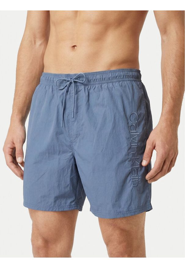 Calvin Klein Swimwear Szorty kąpielowe LV00N61029 Niebieski Regular Fit. Kolor: niebieski. Materiał: syntetyk