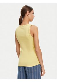 Hugo - HUGO Top Datamia 50514489 Żółty Slim Fit. Kolor: żółty. Materiał: bawełna #3