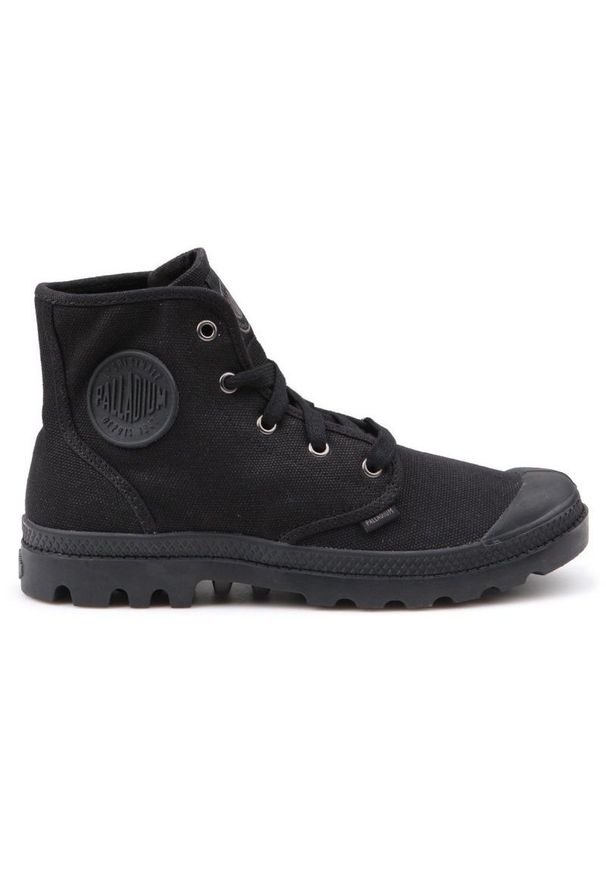 Buty Palladium Pampa Hi W 92352-060-M czarne. Wysokość cholewki: przed kolano. Kolor: czarny. Materiał: materiał, syntetyk. Szerokość cholewki: normalna. Styl: klasyczny