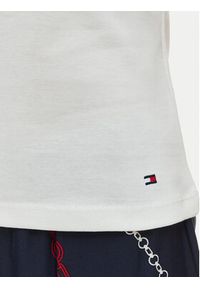 TOMMY HILFIGER - Tommy Hilfiger Top WW0WW49251 Écru Slim Fit. Kolor: kremowy. Materiał: bawełna #5