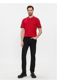 Karl Lagerfeld - KARL LAGERFELD Polo 745080 541200 Czerwony Regular Fit. Typ kołnierza: polo. Kolor: czerwony. Materiał: bawełna