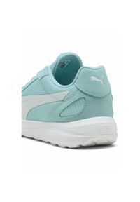 Puma - Damskie sneakersy SOFTRIDE Cosmic PUMA Safe Lake White Blue. Kolor: biały. Materiał: syntetyk, skóra, nubuk. Szerokość cholewki: normalna