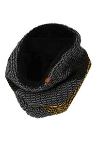 HEAT KEEPER - Kolorowy komplet narciarski męski - Czapka i szalik - Multi Black. Kolor: czarny. Materiał: poliakryl. Wzór: kolorowy. Sezon: zima