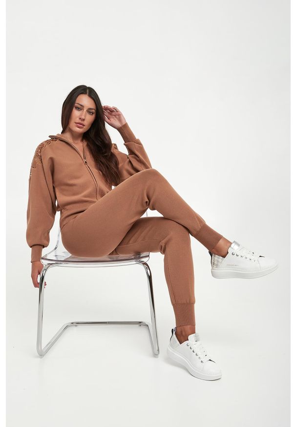 Twinset Milano - Sweter damski zapinany na zamek TWINSET