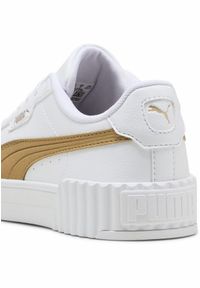 Puma - Damskie sneakersy Carina 3.0 Aqua Metallics PUMA White Light Sand Gold Beige. Okazja: na plażę. Kolor: biały, beżowy, wielokolorowy. Sezon: lato. Sport: tenis