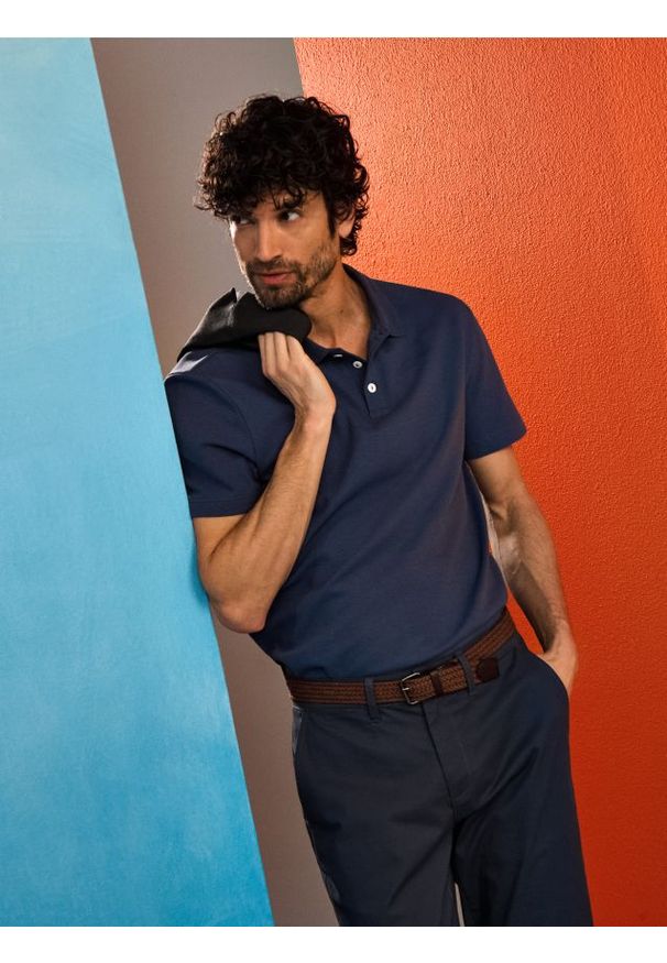 Sinsay - Bawełniane polo - szary. Typ kołnierza: polo. Kolor: szary. Materiał: bawełna