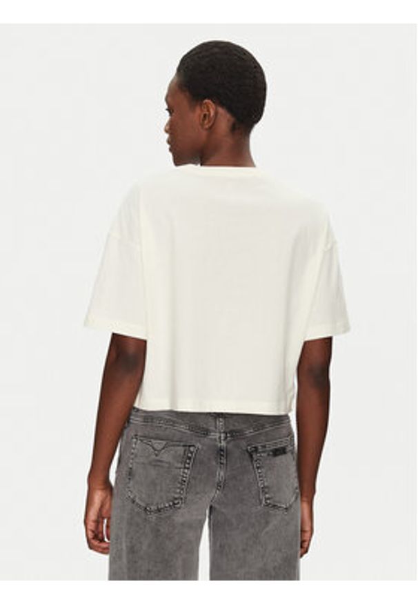Converse T-Shirt Thorned 10028306-A01 Écru Oversize. Materiał: bawełna