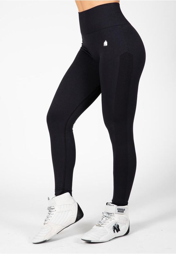 GORILLA WEAR - Leginsy Bezszwowe Hilton. Kolor: czarny. Sport: fitness