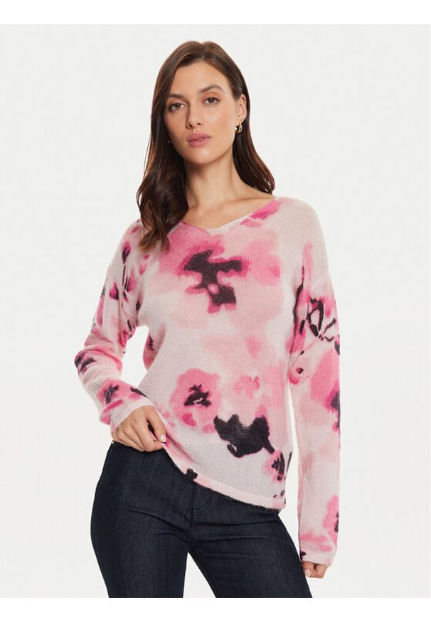 Tatuum Sweter Solo T2416.090B Różowy Regular Fit. Kolor: różowy. Materiał: syntetyk