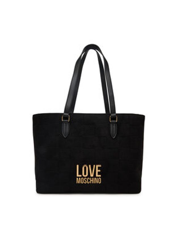 Love Moschino - LOVE MOSCHINO Torebka JC4123PP0NKB100A Czarny. Kolor: czarny. Materiał: skórzane